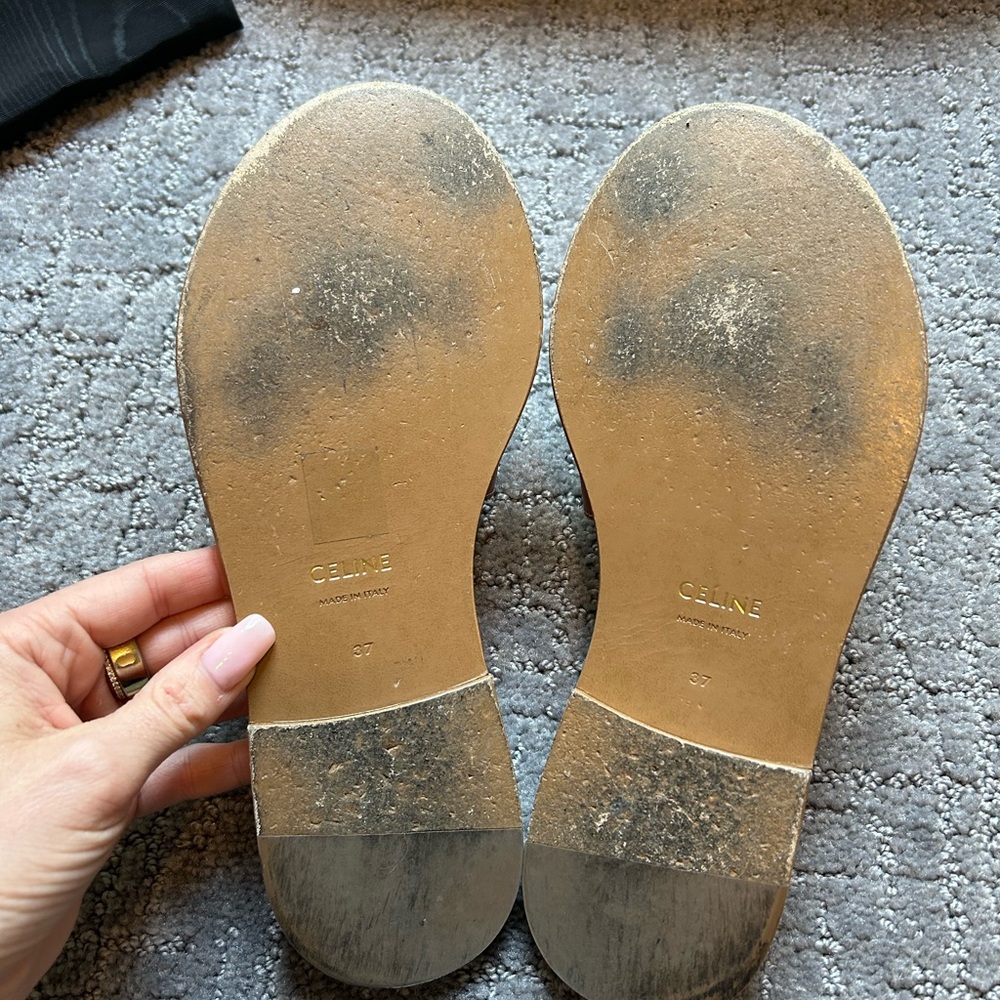 Celine Triomphe Leather Sandal - Picture 7 of 11